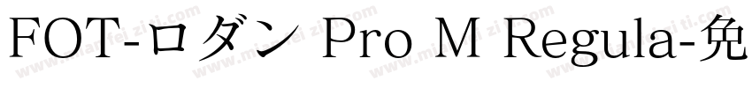 FOT-ロダン Pro M Regula字体转换